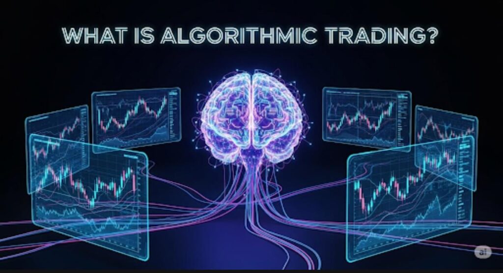 Algorithmic trading supercomputer analyzing market data - automated trading systems